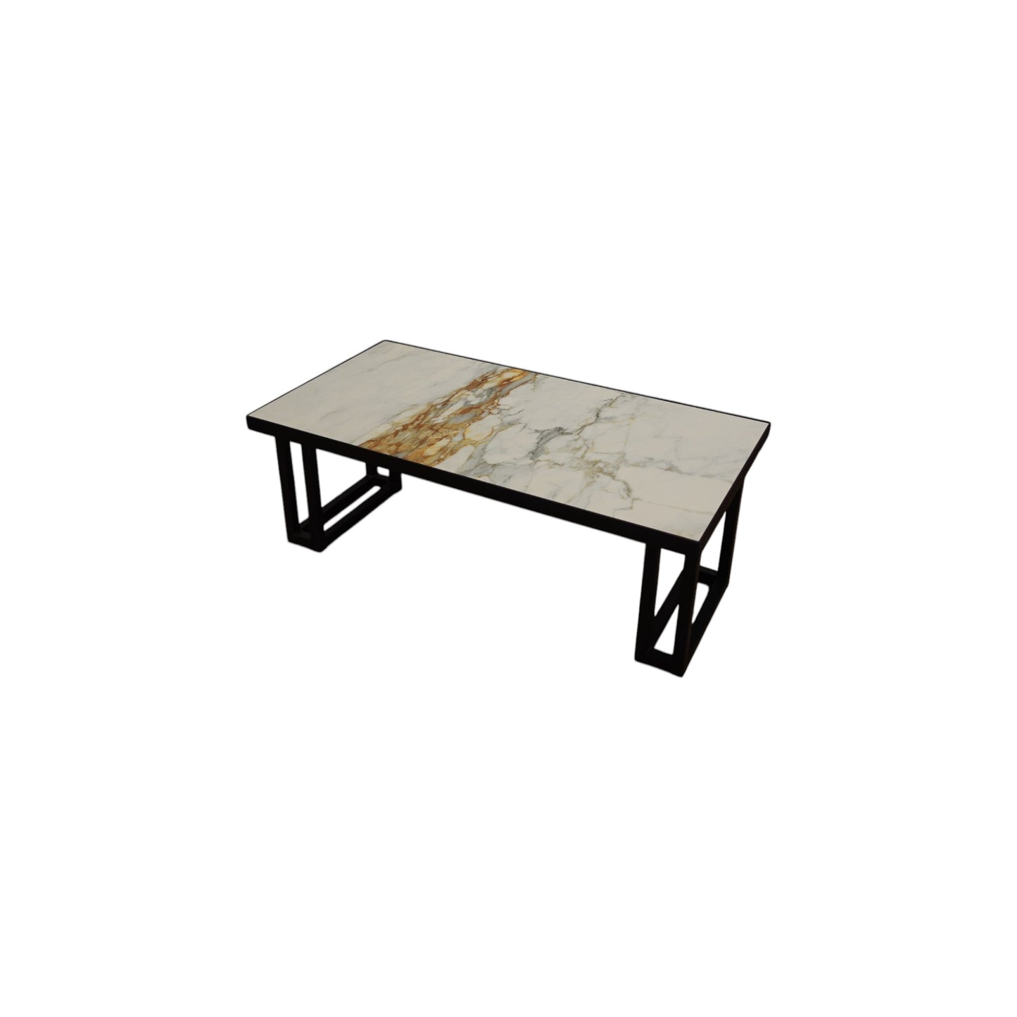 Marmerlook (wit/bruin) salontafel
