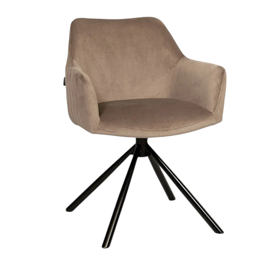 Draaibare stoel Furtado taupe velvet
