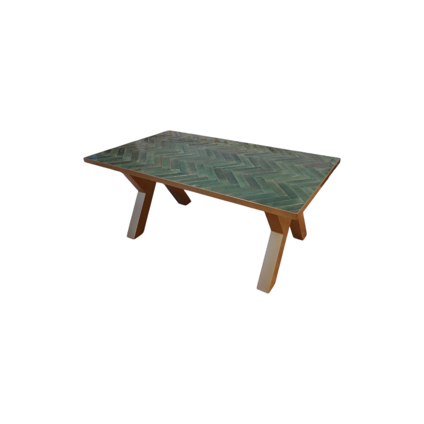 Groen visgraat tafel