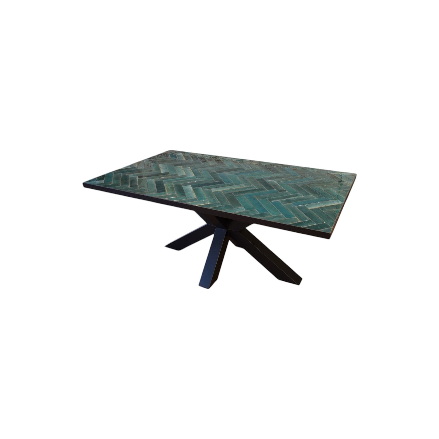 Blauw Visgraat Tafel